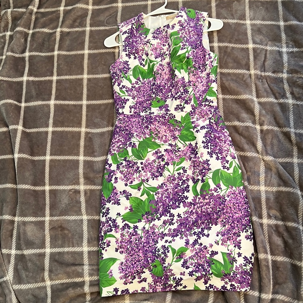 Michael Kors white/lilac halter dress size 2